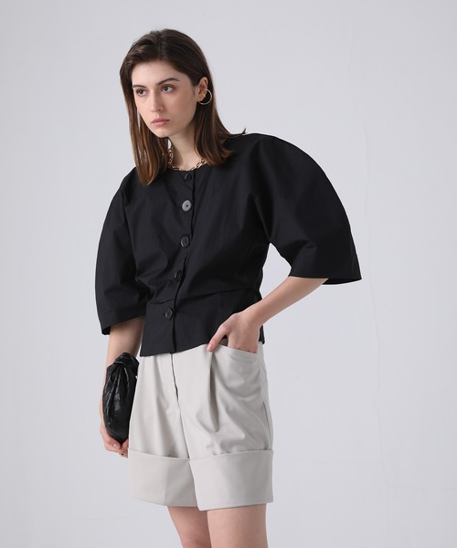 chuclla(チュクラ)の「【chuclla】【2021/SS】Double hem short pants sb-4 chw1410(その他パンツ・レディース・グレイッシュベージュ・S/M)」の4枚目の写真