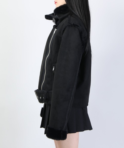 WC（ダブル シー）の「WC/フェイクムートンコート（ムートンコート・レディース・ブラック/ブラウン/ライトパープル・FREE）」の7枚目の写真