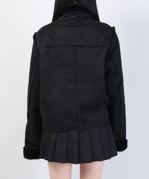 WC（ダブル シー）の「WC/フェイクムートンコート（ムートンコート・レディース・ブラック/ブラウン/ライトパープル・FREE）」の8枚目の写真