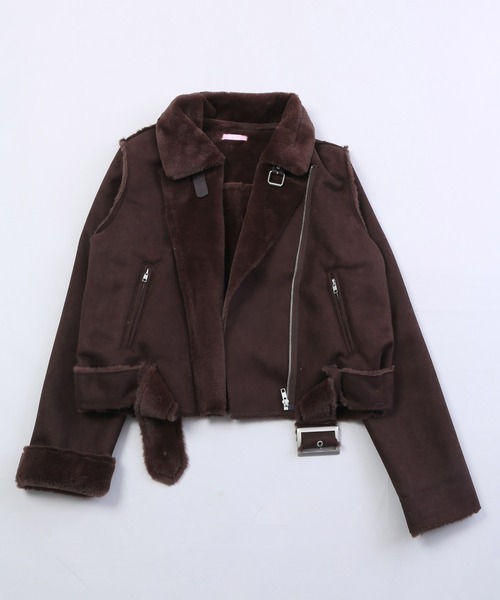 WC（ダブル シー）の「WC/フェイクムートンコート（ムートンコート・レディース・ブラック/ブラウン/ライトパープル・FREE）」の10枚目の写真