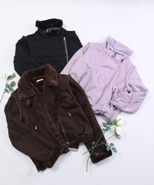 WC（ダブル シー）の「WC/フェイクムートンコート（ムートンコート・レディース・ブラック/ブラウン/ライトパープル・FREE）」の20枚目の写真