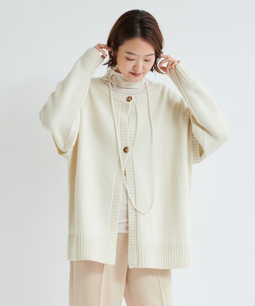 DouDou（ドゥドゥ）の「マルチWAYニット（ニット/セーター・レディース・ベージュ/オフホワイト・FREE）」の2枚目の写真