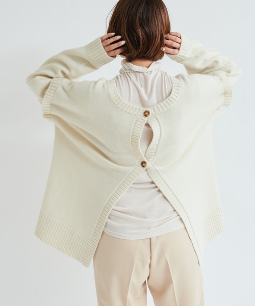 DouDou（ドゥドゥ）の「マルチWAYニット（ニット/セーター・レディース・ベージュ/オフホワイト・FREE）」の10枚目の写真