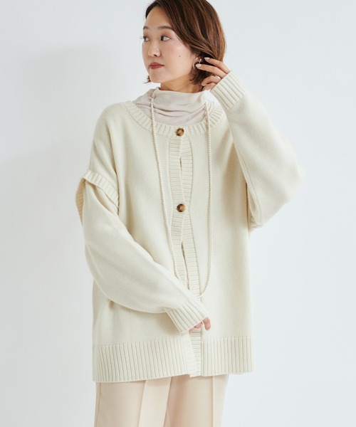 DouDou（ドゥドゥ）の「マルチWAYニット（ニット/セーター・レディース・ベージュ/オフホワイト・FREE）」の11枚目の写真