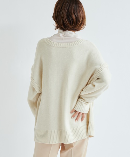 DouDou（ドゥドゥ）の「マルチWAYニット（ニット/セーター・レディース・ベージュ/オフホワイト・FREE）」の12枚目の写真