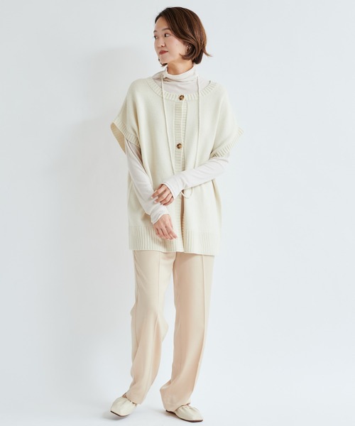 DouDou（ドゥドゥ）の「マルチWAYニット（ニット/セーター・レディース・ベージュ/オフホワイト・FREE）」の13枚目の写真