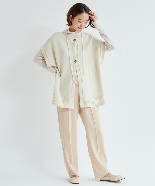 DouDou（ドゥドゥ）の「マルチWAYニット（ニット/セーター・レディース・ベージュ/オフホワイト・FREE）」の14枚目の写真