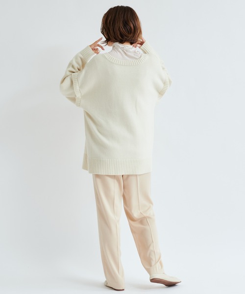 DouDou（ドゥドゥ）の「マルチWAYニット（ニット/セーター・レディース・ベージュ/オフホワイト・FREE）」の18枚目の写真