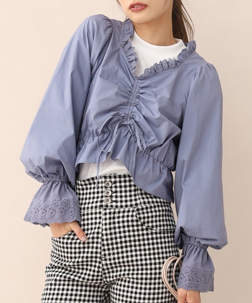 one after another NICE CLAUP(ワンアフターアナザーナイスクラップ)の「vintage風セットブラウス(シャツ/ブラウス・レディース・オフホワイト/ブラック/ブルー/チェック・FREE)」の3枚目の写真