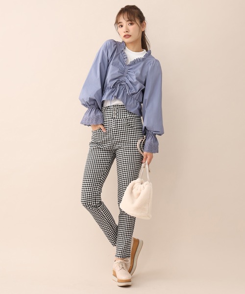 one after another NICE CLAUP(ワンアフターアナザーナイスクラップ)の「vintage風セットブラウス(シャツ/ブラウス・レディース・オフホワイト/ブラック/ブルー/チェック・FREE)」の10枚目の写真