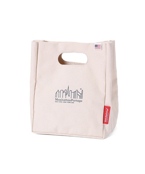 Manhattan Portage（マンハッタンポーテージ）の「Botanical Classon Mini Tote Canvas Lite（トートバッグ・メンズ・ナチュラル/ダークネイビー・SMALL）」の2枚目の写真