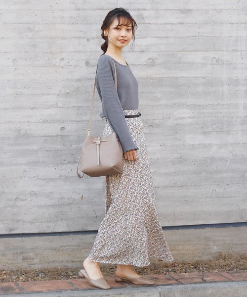 Crisp（クリスプ）の「フラワーフレアスカート（スカート・レディース・オレンジ/ブルー・FREE）」の12枚目の写真