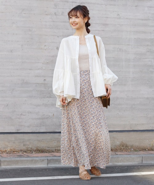 Crisp（クリスプ）の「フラワーフレアスカート（スカート・レディース・オレンジ/ブルー・FREE）」の21枚目の写真