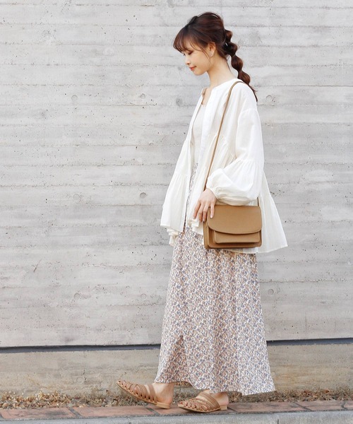 Crisp（クリスプ）の「フラワーフレアスカート（スカート・レディース・オレンジ/ブルー・FREE）」の7枚目の写真