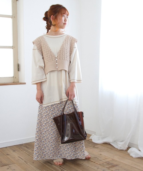 Crisp（クリスプ）の「フラワーフレアスカート（スカート・レディース・オレンジ/ブルー・FREE）」の18枚目の写真