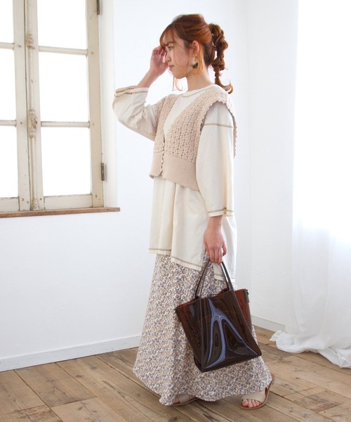 Crisp（クリスプ）の「フラワーフレアスカート（スカート）」 - WEAR