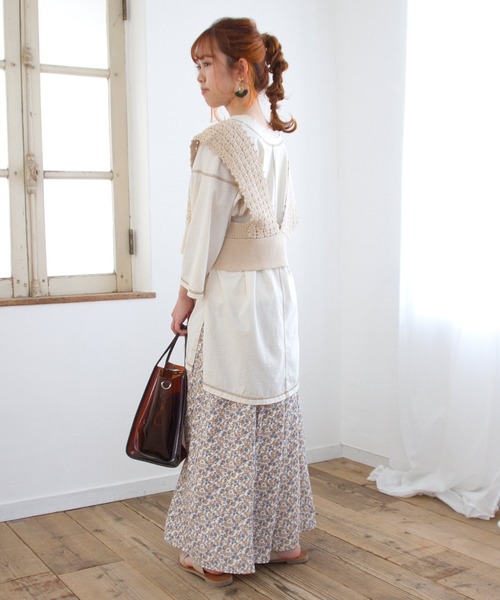 Crisp（クリスプ）の「フラワーフレアスカート（スカート・レディース・オレンジ/ブルー・FREE）」の8枚目の写真