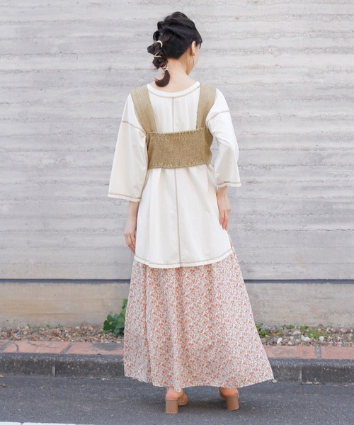 Crisp（クリスプ）の「フラワーフレアスカート（スカート・レディース・オレンジ/ブルー・FREE）」の14枚目の写真