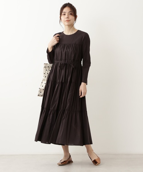 N.（N. Natural Beauty Basic）（エヌエヌナチュラルビューティーベーシック）の「◆コットンローンティアードワンピース（ワンピース・レディース・ベージュ/ライトグリーン/スミクロ・MEDIUM）」の10枚目の写真