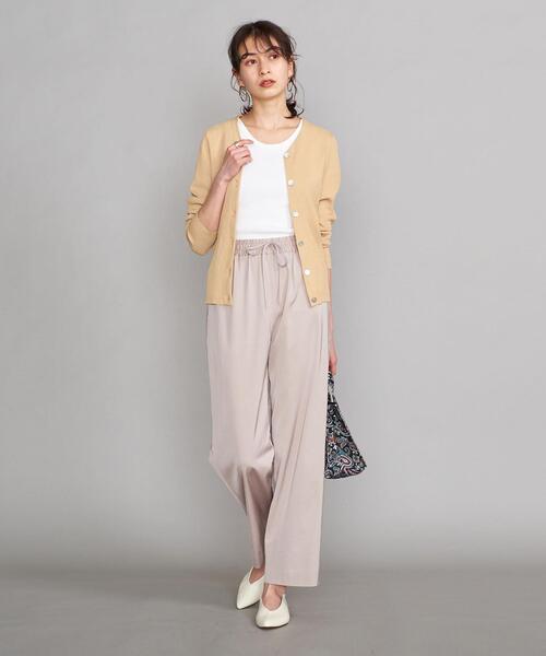 BEAUTY&YOUTH UNITED ARROWS（ビューティーアンドユースユナイテッドアローズ）の「BY リブコンパクトVネックカーディガン -ウォッシャブル-（カーディガン/ボレロ・レディース・ベージュ/ダークグレー/ロイヤルブルー・FREE）」の6枚目の写真