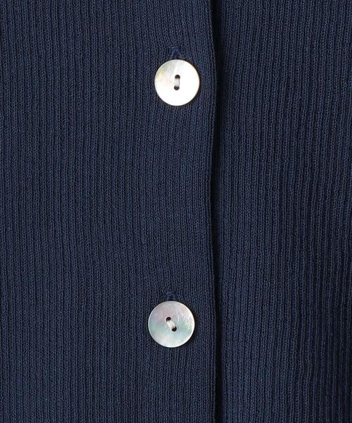 BEAUTY&YOUTH UNITED ARROWS（ビューティーアンドユースユナイテッドアローズ）の「BY リブコンパクトVネックカーディガン -ウォッシャブル-（カーディガン/ボレロ・レディース・ベージュ/ダークグレー/ロイヤルブルー・FREE）」の12枚目の写真