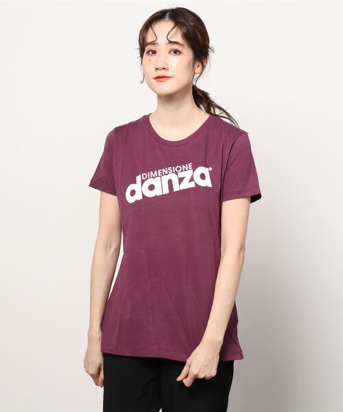 DIMENSIONE danza(ディメンシオーネ ダンツァ)の「ロゴTシャツ(Tシャツ/カットソー・レディース・ブラック/レッド/オフホワイト/ブルー/ボルドー/スモークピンク・SMALL/MEDIUM/X-SMALL)」の6枚目の写真