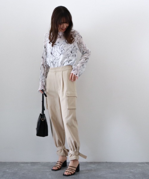 archives（アルシーヴ）の「【限定item】コットンジョガーパンツ（チノパンツ・レディース・ベージュ/カーキ・MEDIUM）」の9枚目の写真