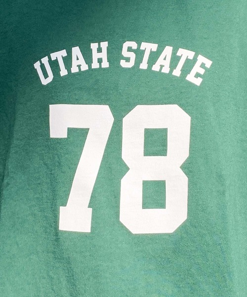 CIAOPANIC TYPY（チャオパニックティピー）の「USAコットン7分袖ナンバリングTee（Tシャツ/カットソー・レディース・オフホワイト/チャコールグレー/グリーン・ONE SIZE）」の6枚目の写真