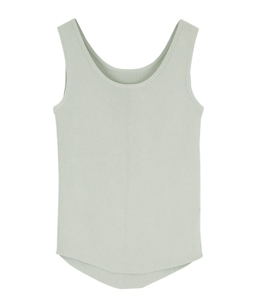 titivate（ティティベイト）の「ドライタッチラウンドヘムタンクトップ（タンクトップ・レディース・オフホワイト/グレイッシュベージュ/パープル/グリーン系その他/オレンジ/ブラック・S/M/L）」の5枚目の写真