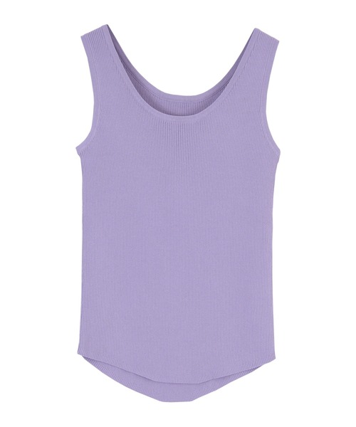 titivate（ティティベイト）の「ドライタッチラウンドヘムタンクトップ（タンクトップ・レディース・オフホワイト/グレイッシュベージュ/パープル/グリーン系その他/オレンジ/ブラック・S/M/L）」の18枚目の写真