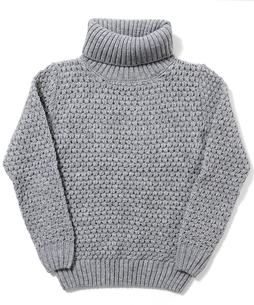 BEAMS LIGHTS Men's（ビームスライツ メンズ）の「◎BEAMS LIGHTS / ワッフルオフタートルネックニット（ニット/セーター・メンズ・オフホワイト/グレー/ブラウン・LARGE/SMALL/MEDIUM）」の3枚目の写真