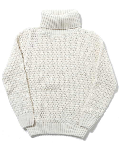 BEAMS LIGHTS Men's（ビームスライツ メンズ）の「◎BEAMS LIGHTS / ワッフルオフタートルネックニット（ニット/セーター・メンズ・オフホワイト/グレー/ブラウン・LARGE/SMALL/MEDIUM）」の2枚目の写真