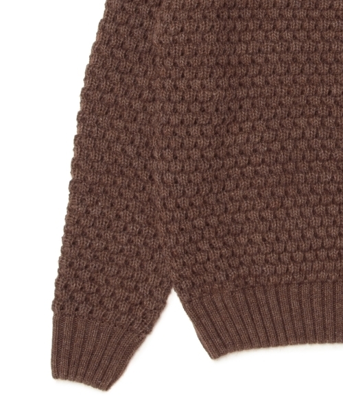 BEAMS LIGHTS Men's（ビームスライツ メンズ）の「◎BEAMS LIGHTS / ワッフルオフタートルネックニット（ニット/セーター・メンズ・オフホワイト/グレー/ブラウン・LARGE/SMALL/MEDIUM）」の10枚目の写真
