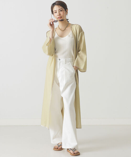 BEAMS LIGHTS(ビームスライツ)の「BEAMS LIGHTS / サテン バインダー シアー コート(その他アウター・レディース・イエロー/ピンク/グリーン系その他2・ONE SIZE)」の15枚目の写真