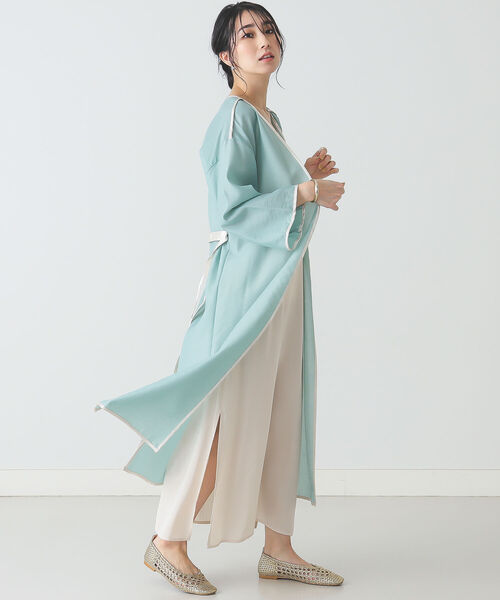 BEAMS LIGHTS(ビームスライツ)の「BEAMS LIGHTS / サテン バインダー シアー コート(その他アウター・レディース・イエロー/ピンク/グリーン系その他2・ONE SIZE)」の18枚目の写真