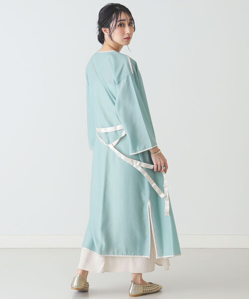 BEAMS LIGHTS(ビームスライツ)の「BEAMS LIGHTS / サテン バインダー シアー コート(その他アウター・レディース・イエロー/ピンク/グリーン系その他2・ONE SIZE)」の20枚目の写真