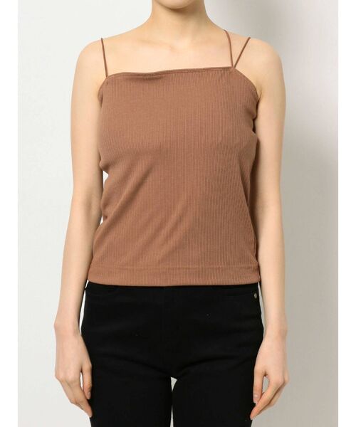 LAGUNAMOON(ラグナムーン)の「【ルームウェア】デザインカップインキャミソール(キャミソール・レディース・ブラック/ブラウン・FREE)」の5枚目の写真