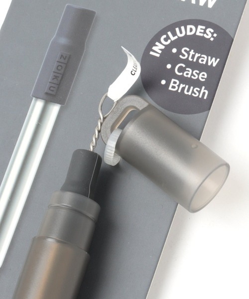 GLOBAL WORK（グローバルワーク）の「折り畳み携帯　ストロー/951239（カトラリー・レディース・チャコールグレー/スカイブルー・FREE）」の6枚目の写真