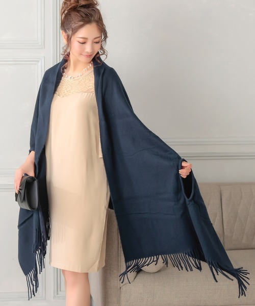 大判フリンジパーティーショール（マフラー）｜Retica（レティカ）