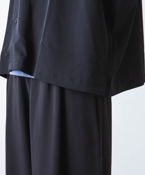 WEGO（ウィゴー）の「WEGO/とろみ5分袖ルーズシャツ（シャツ/ブラウス・メンズ・ライトグレー/ブラック/テラコッタ・MEDIUM/LARGE）」の16枚目の写真