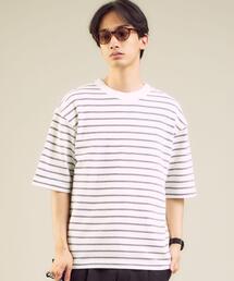 green label relaxing | SC コードボーダー クルーネック 半袖 カットソー(Tシャツ/カットソー)