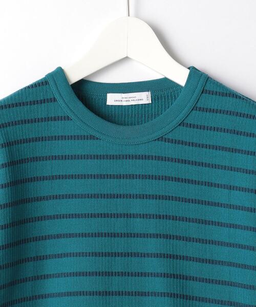green label relaxing（グリーンレーベルリラクシング）の「OLT SC コードボーダー クルーネック 半袖 カットソー（Tシャツ/カットソー・メンズ・ネイビー/ホワイト/ターコイズブルー・LARGE/MEDIUM/SMALL）」の12枚目の写真