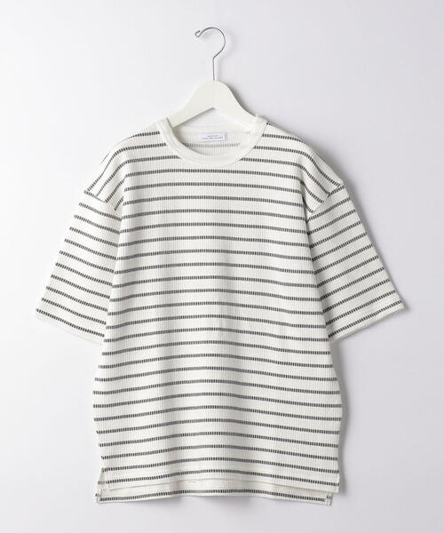 green label relaxing（グリーンレーベルリラクシング）の「OLT SC コードボーダー クルーネック 半袖 カットソー（Tシャツ/カットソー・メンズ・ネイビー/ホワイト/ターコイズブルー・LARGE/MEDIUM/SMALL）」の16枚目の写真