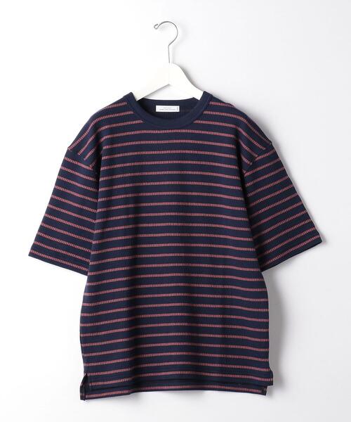 green label relaxing（グリーンレーベルリラクシング）の「OLT SC コードボーダー クルーネック 半袖 カットソー（Tシャツ/カットソー・メンズ・ネイビー/ホワイト/ターコイズブルー・LARGE/MEDIUM/SMALL）」の18枚目の写真