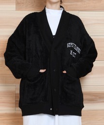 ワンポイント刺繍ボアビッグシルエットカーディガン(ユニセックス)