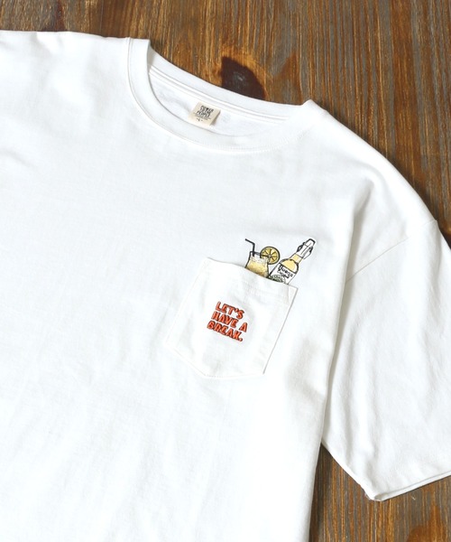 POWER TO THE PEOPLE(パワートゥーザピープル)の「POWER TO THE PEOPLE アート ミニワッペン刺繍Tシャツ(Tシャツ/カットソー・メンズ・ホワイト/ネイビー/ホワイト系その他/ブルー系その他/チャコール/ホワイト系その他2/ホワイト系その他3/ホワイト系その他4/ブルー系その他2/ブルー系その他3・LL/M/L)」の5枚目の写真