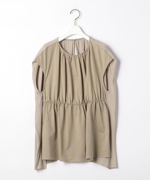 THE STATION STORE(ザ ステーション ストア)の「<closet story>バックドッキング ウエストギャザー FSLカットソー(Tシャツ/カットソー・レディース・ホワイト/モカ・FREE)」の10枚目の写真
