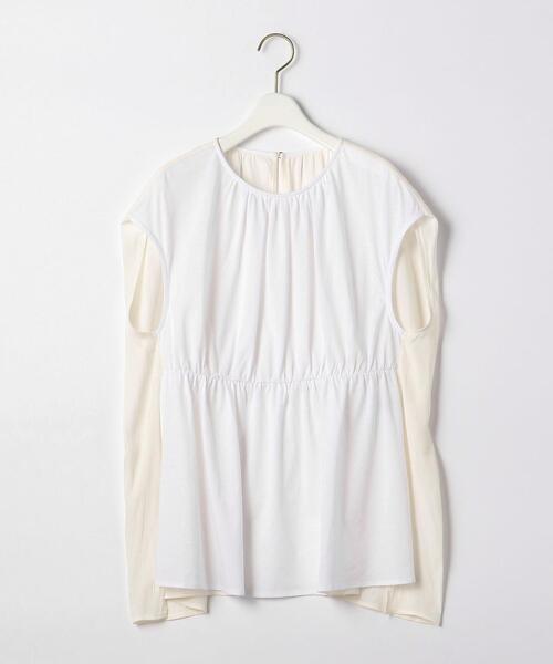 THE STATION STORE(ザ ステーション ストア)の「<closet story>バックドッキング ウエストギャザー FSLカットソー(Tシャツ/カットソー・レディース・ホワイト/モカ・FREE)」の16枚目の写真