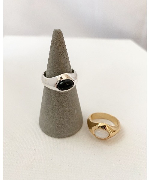mou（モウ）の「ストーントップリング（リング・レディース・シルバー/ゴールド・FREE）」の2枚目の写真