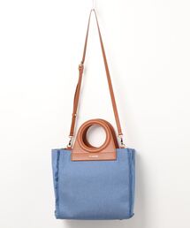 フリンジデニムバッグ Mサイズ